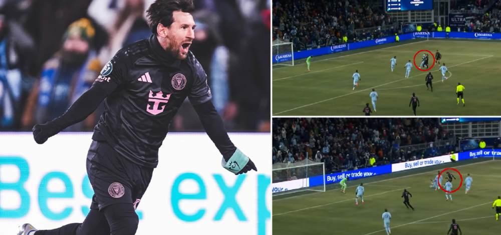 បច្ចេកទេសសុទ្ធសាធ! Messi ព្រឹកមិញទាញផុត ៣ នាក់ ស៊ុតកាច់មុំល្អដូចផ្កា ជួយឲ្យ I.Miami ឈ្នះ Sporting KC
